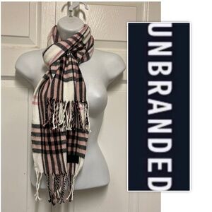 UNBRANDED Pink Plaid Scarf